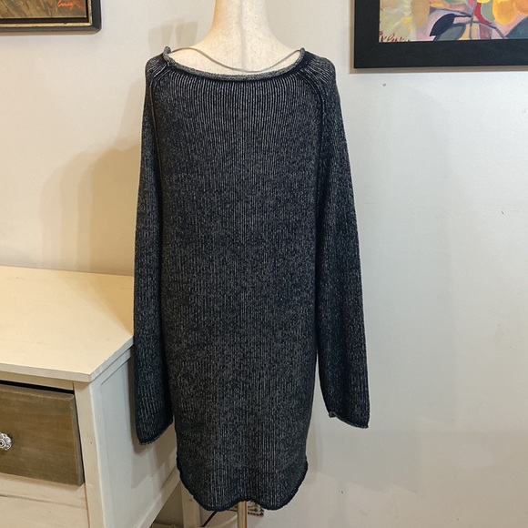 Free People Lenox Ribbed Tunic Sweater in Onyx - Picture 4 of 5